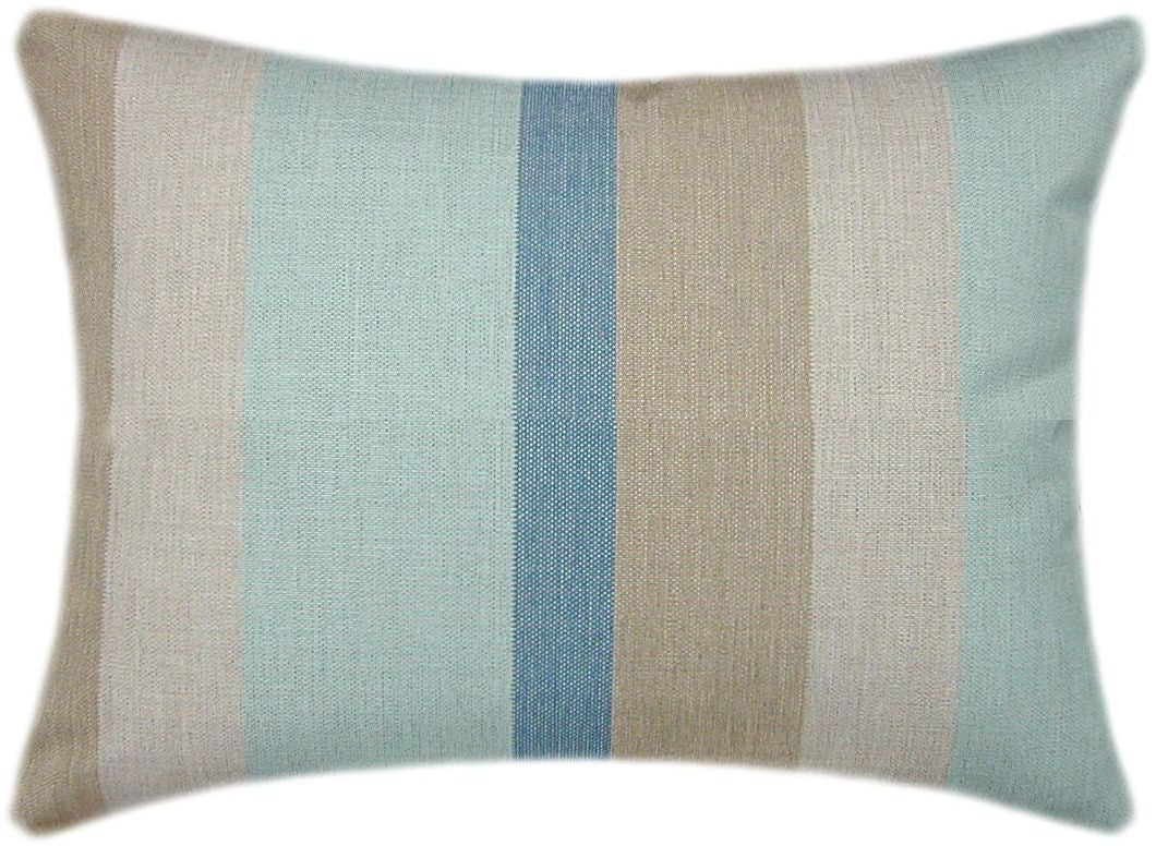 Sunbrella® Gateway Mist Indoor/Outdoor Striped Pillow