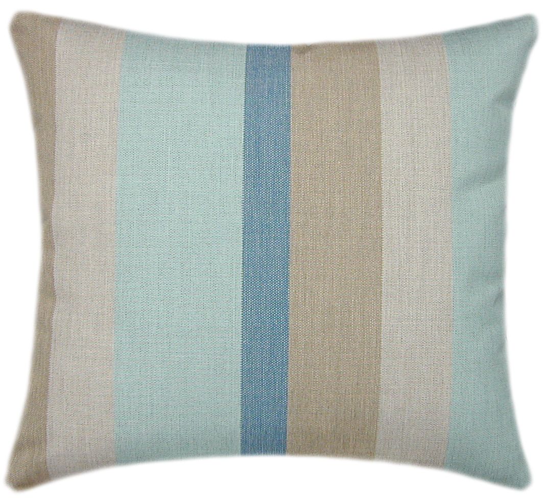 Sunbrella® Gateway Mist Indoor/Outdoor Striped Pillow