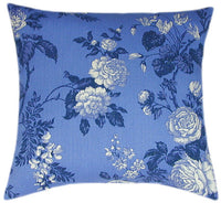 Mecox Bay Sky Indoor Floral Decorative Pillow