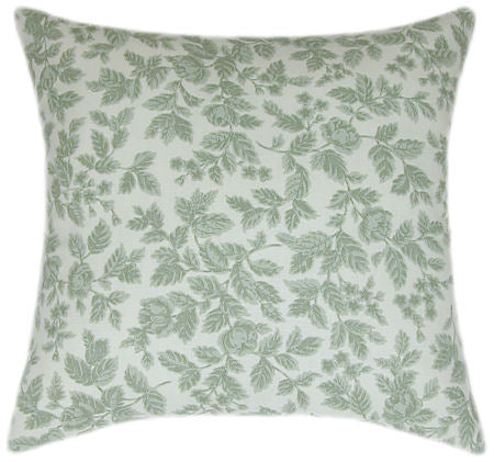 Spearmint Indoor Floral Decorative Pillow