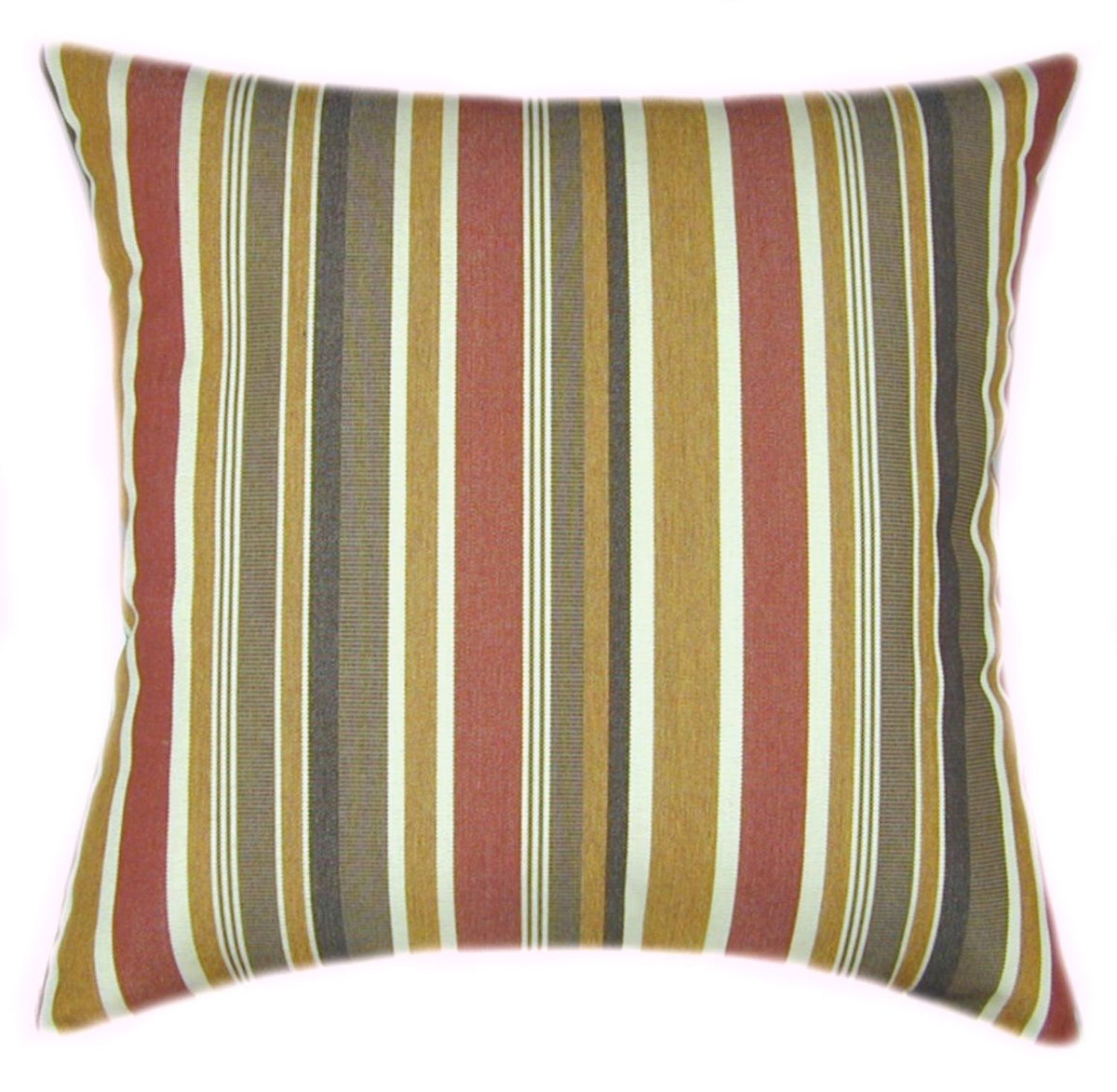 Sunbrella® Brannon Redwood Indoor/Outdoor Striped Pillow