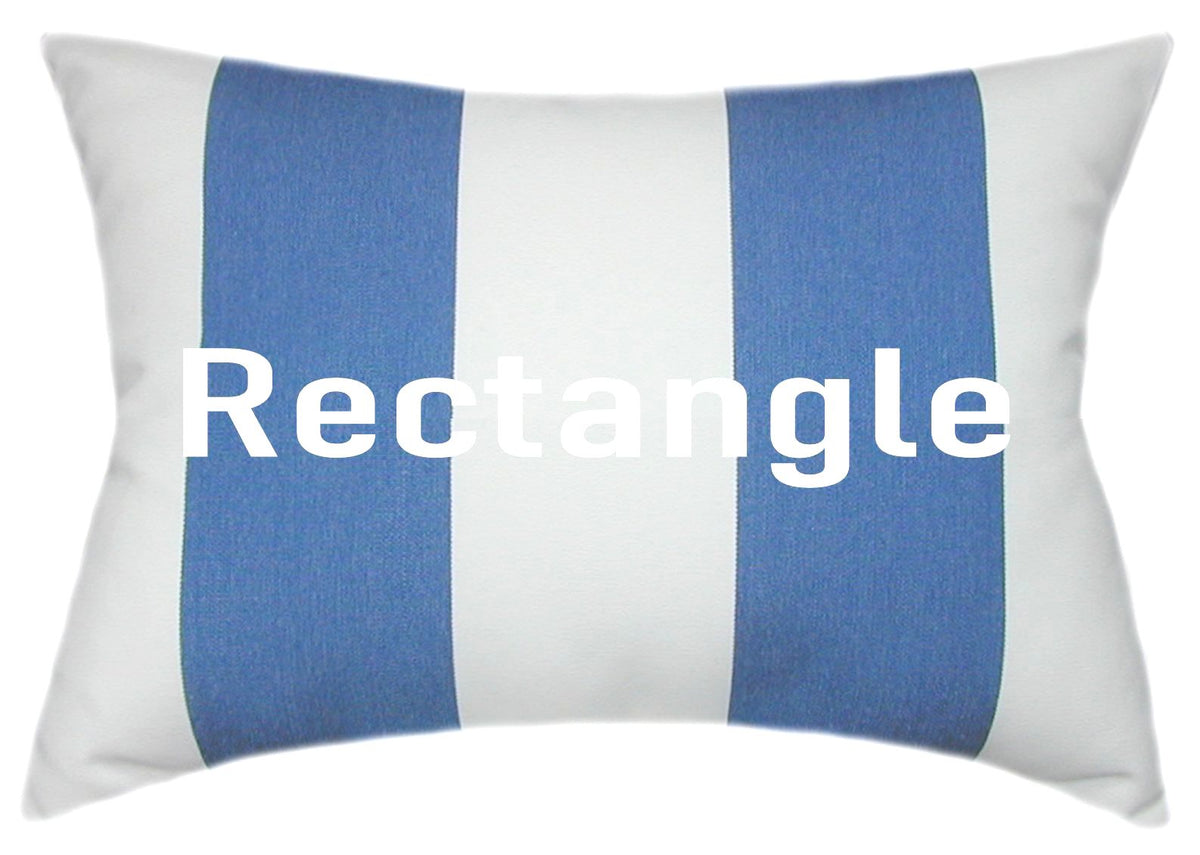 Sunbrella® Cabana Regatta Royal Blue & White II Indoor/Outdoor Striped Pillow