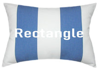 Sunbrella® Cabana Regatta Royal Blue & White II Indoor/Outdoor Striped Pillow
