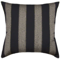 Sunbrella® Centered Onyx Indoor/Outdoor Striped Pillow