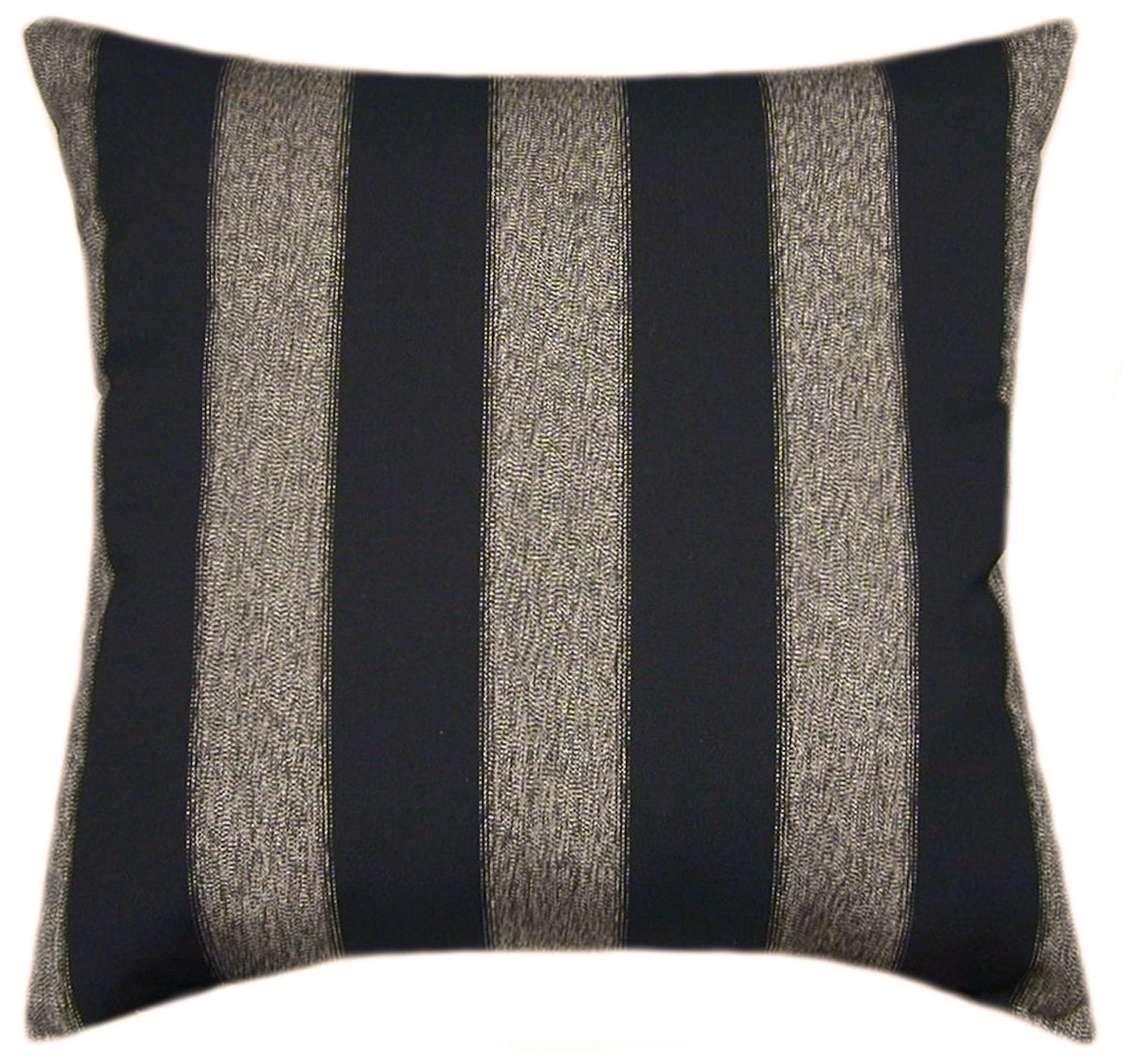 Sunbrella® Centered Onyx II Indoor/Outdoor Striped Pillow