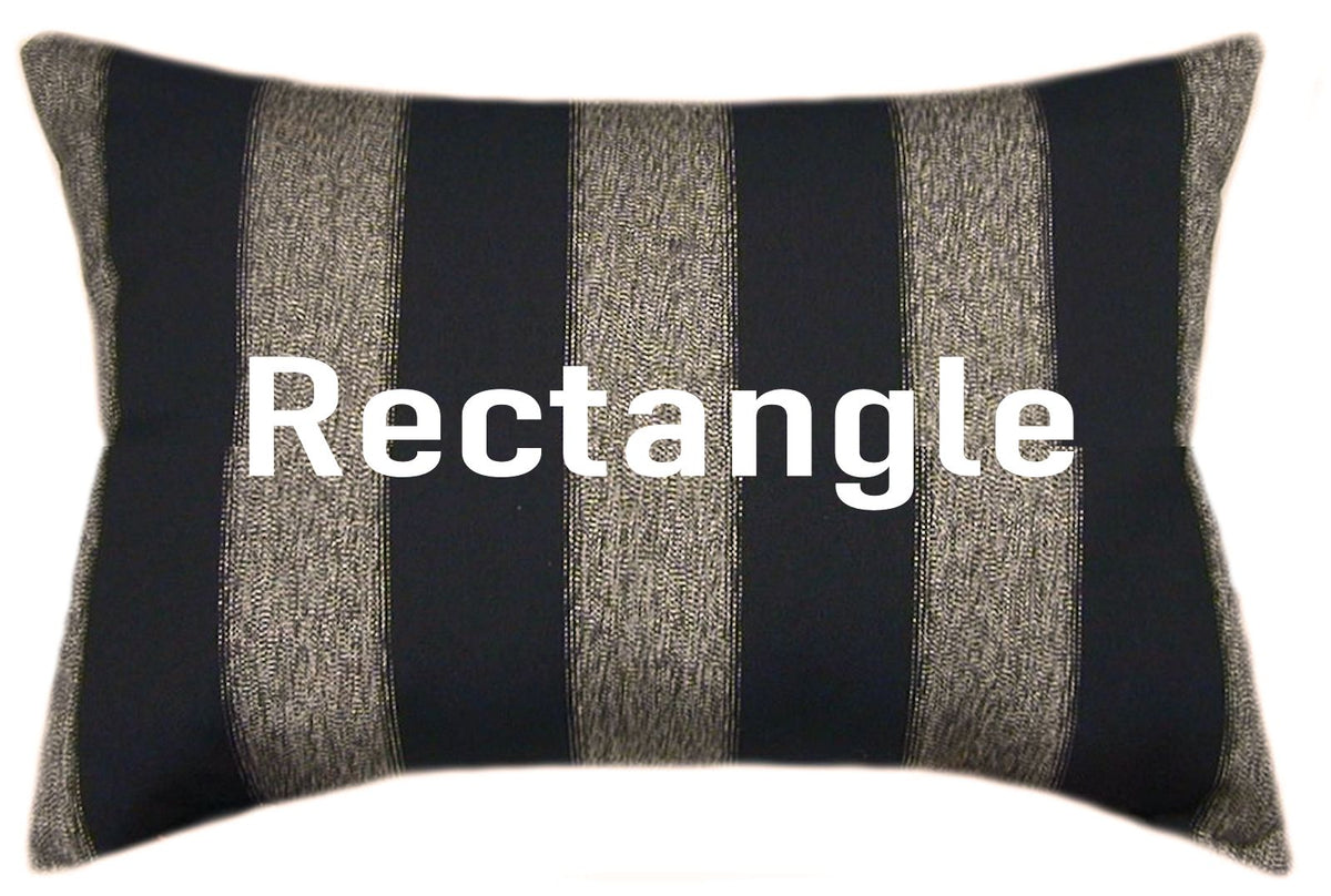 Sunbrella® Centered Onyx II Indoor/Outdoor Striped Pillow