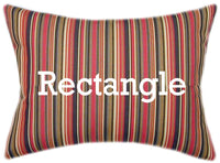 Sunbrella® Dorsett Cherry Indoor/Outdoor Striped Pillow