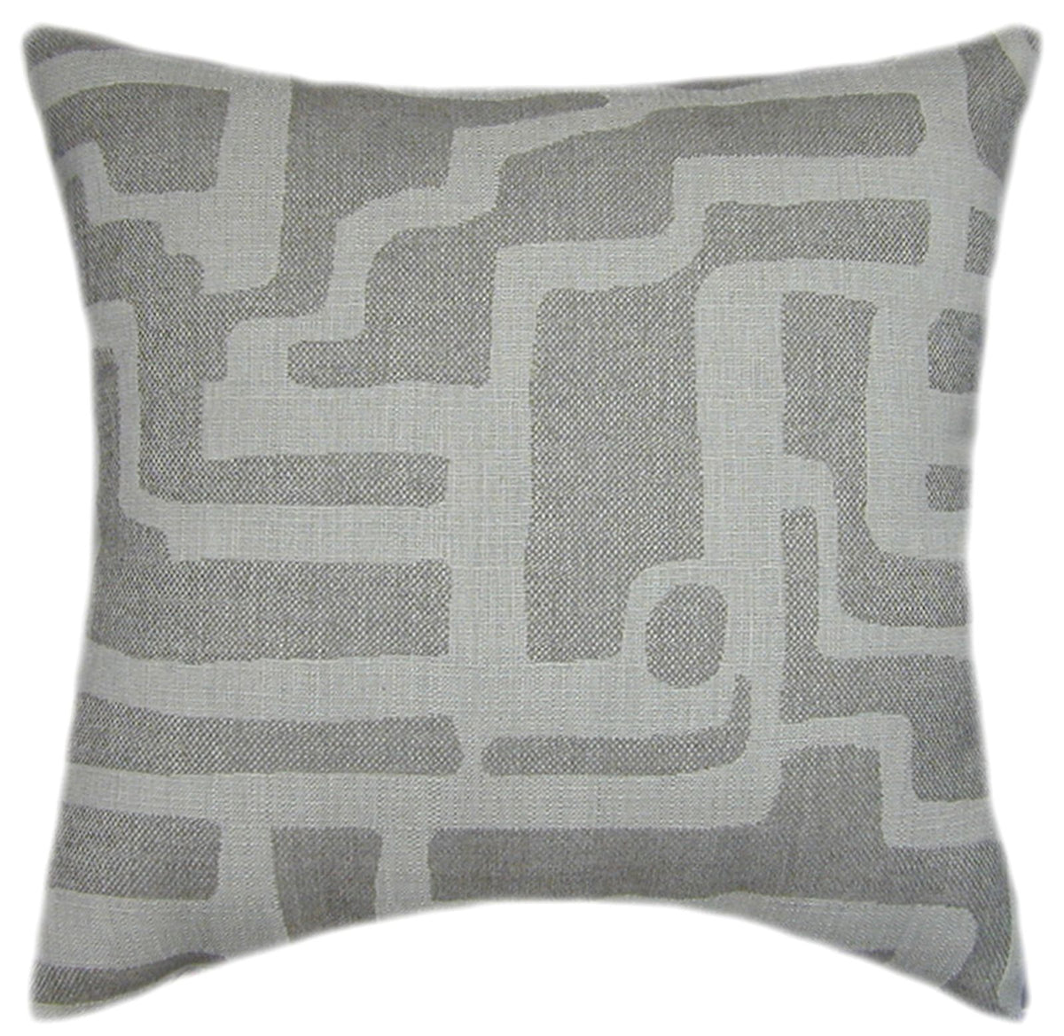 Sunbrella® Escher Greige Indoor/Outdoor Geometric Pillow