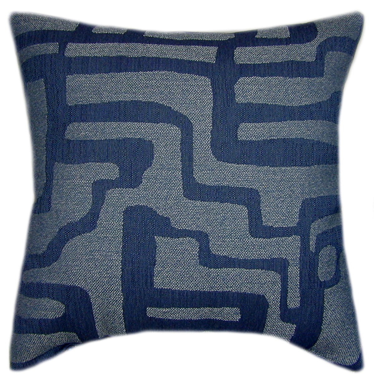 Sunbrella® Escher Indigo Indoor/Outdoor Geometric Pillow