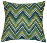 Sunbrella® Fischer Lagoon Indoor/Outdoor Geometric Pillow