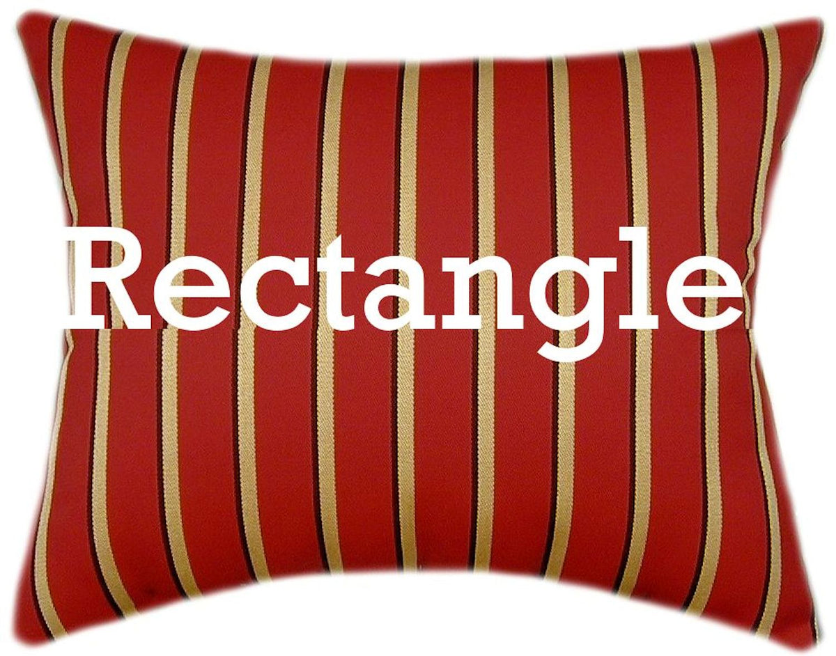 Sunbrella® Harwood Crimson Indoor/Outdoor Striped Pillow