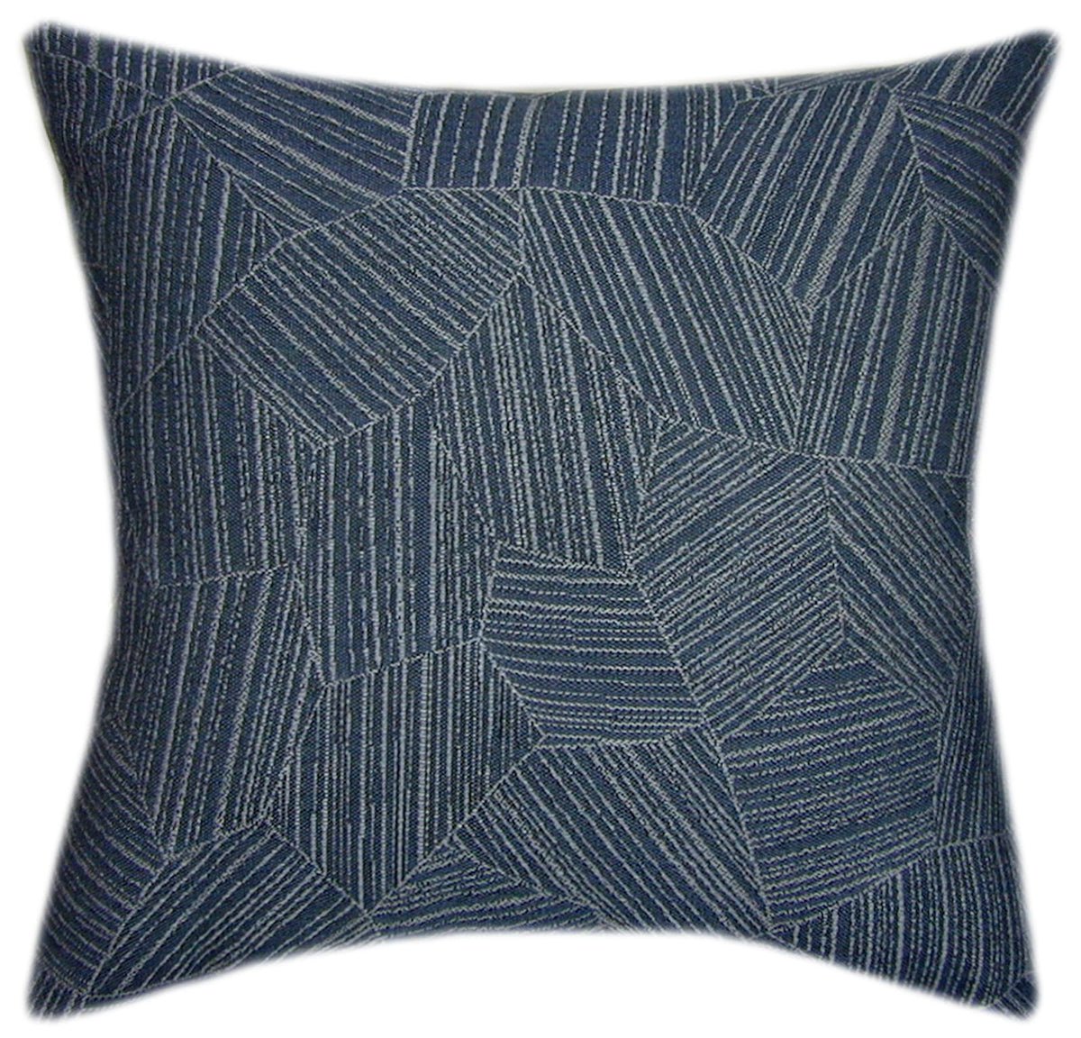 Sunbrella® Leaf Structure Indigo Indoor/Outdoor Geometric Pillow