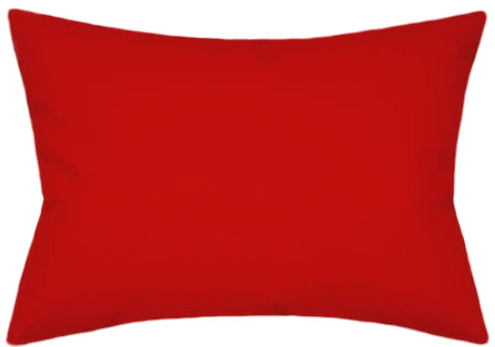 Sunbrella® Canvas Logo Red Indoor/Outdoor Solid Color Pillow