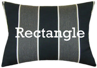 Sunbrella® Peyton Granite Indoor/Outdoor Striped Pillow