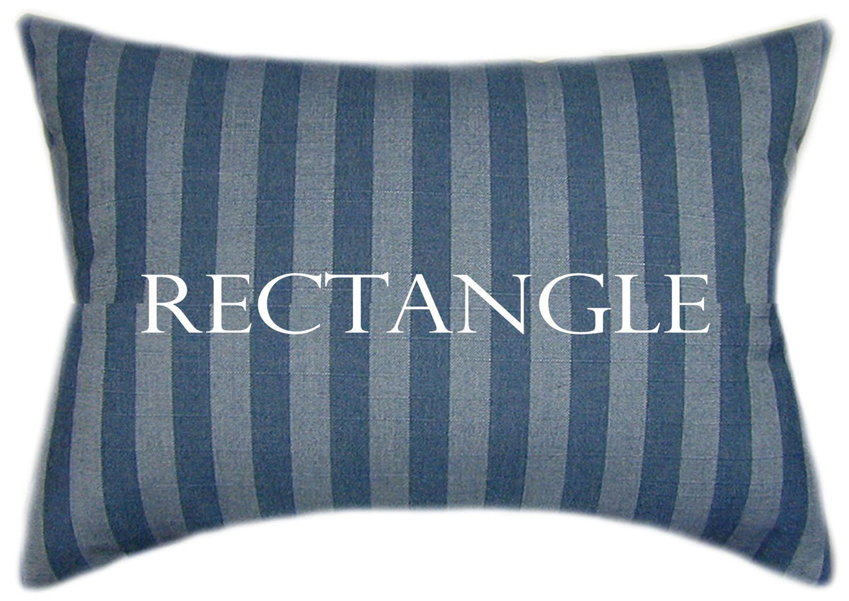 Sunbrella® Sail Away Denim Indoor/Outdoor Striped Pillow