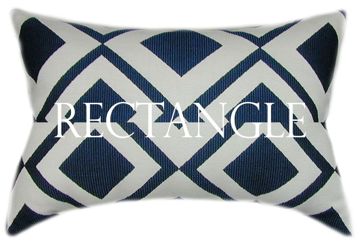 Sunbrella® Savvy Indigo Indoor/Outdoor Geometric Pillow