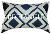 Sunbrella® Savvy Indigo Indoor/Outdoor Geometric Pillow