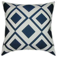 Sunbrella® Savvy Indigo Indoor/Outdoor Geometric Pillow