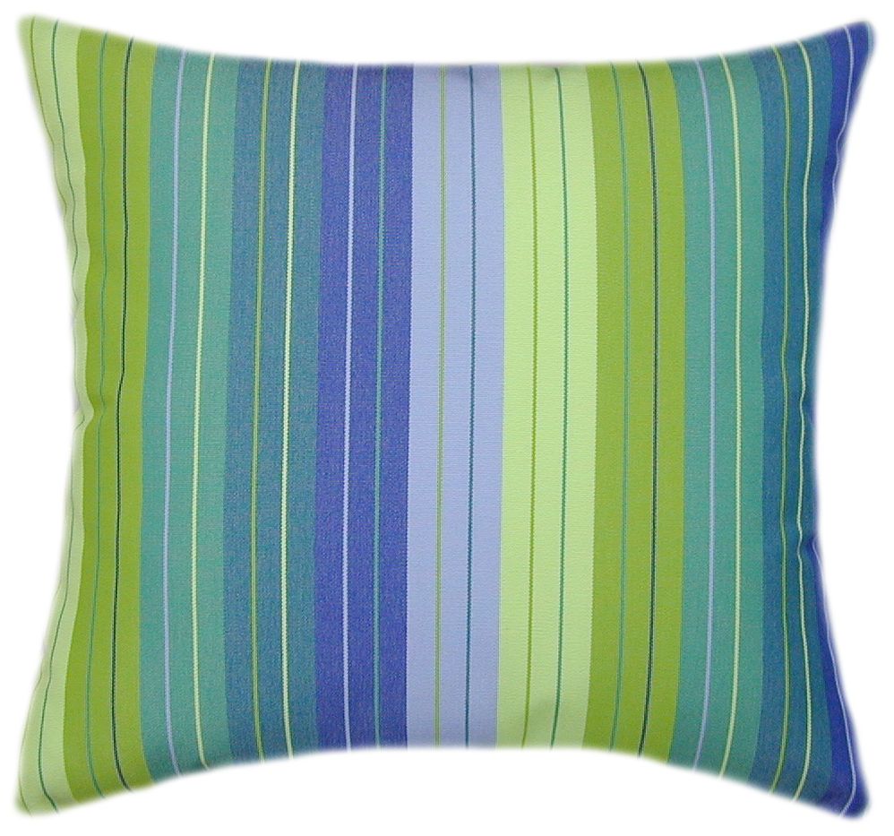 Sunbrella® Seville Seaside Indoor/Outdoor Striped Pillow – Pillows
