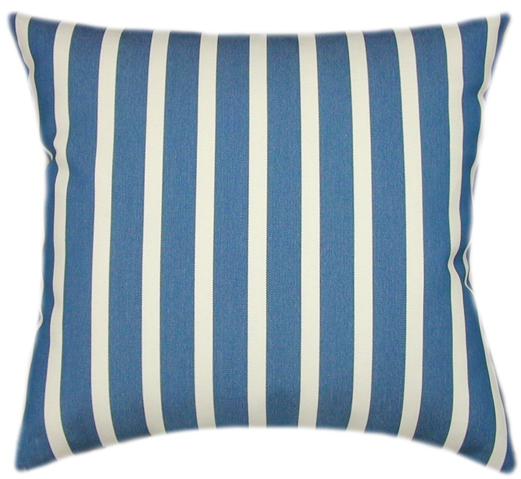 Sunbrella® Shore Regatta Indoor/Outdoor Striped Pillow