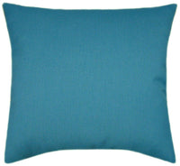Sunbrella® Spectrum Peacock Indoor/Outdoor Textured Solid Color Pillow