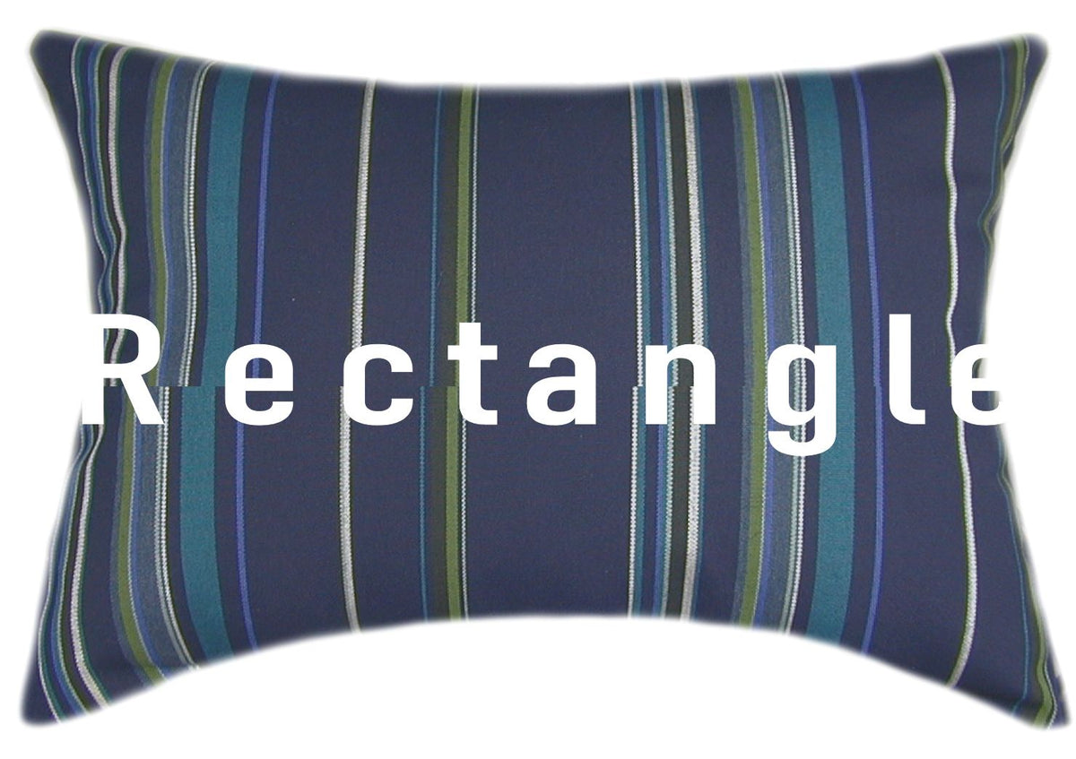 Sunbrella® Stanton Lagoon Indoor/Outdoor Striped Pillow