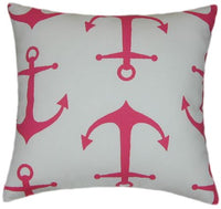 Anchors Pink Pattern Indoor Pillow