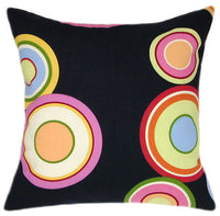 Black Spiral Print Pattern Indoor Pillow