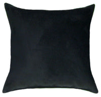 Black Suede Solid Color Indoor Pillow