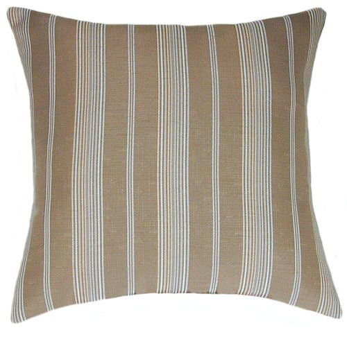 Chandler Truffle Indoor Striped Pillow