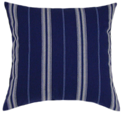 China Blue Indoor Striped Pillow
