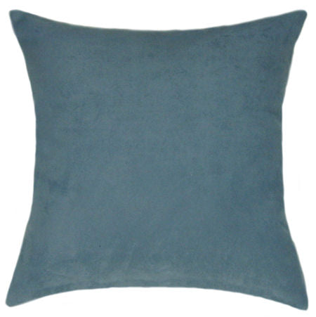 Denim Blue Suede Solid Color Indoor Pillow