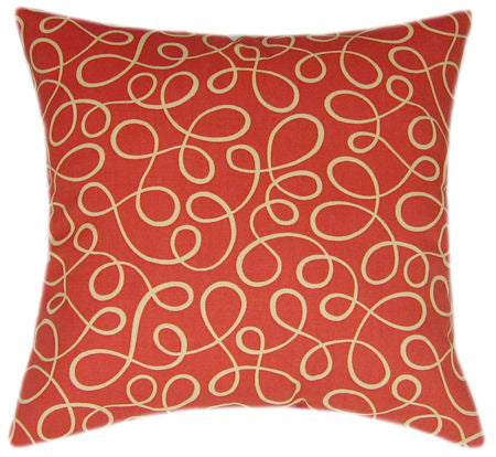 Loopy Retro Print Pattern Indoor Pillow
