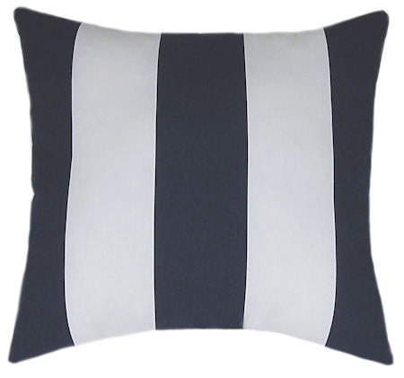 Nautical Navy Indoor Striped Pillow