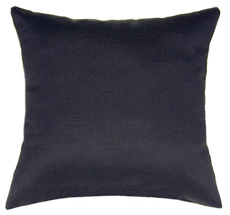 Shantung Black Solid Color Indoor Pillow