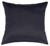 Shantung Black Solid Color Indoor Pillow