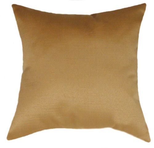 Shantung Camel Solid Color Indoor Pillow
