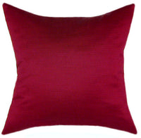 Shantung Claret Solid Color Indoor Pillow