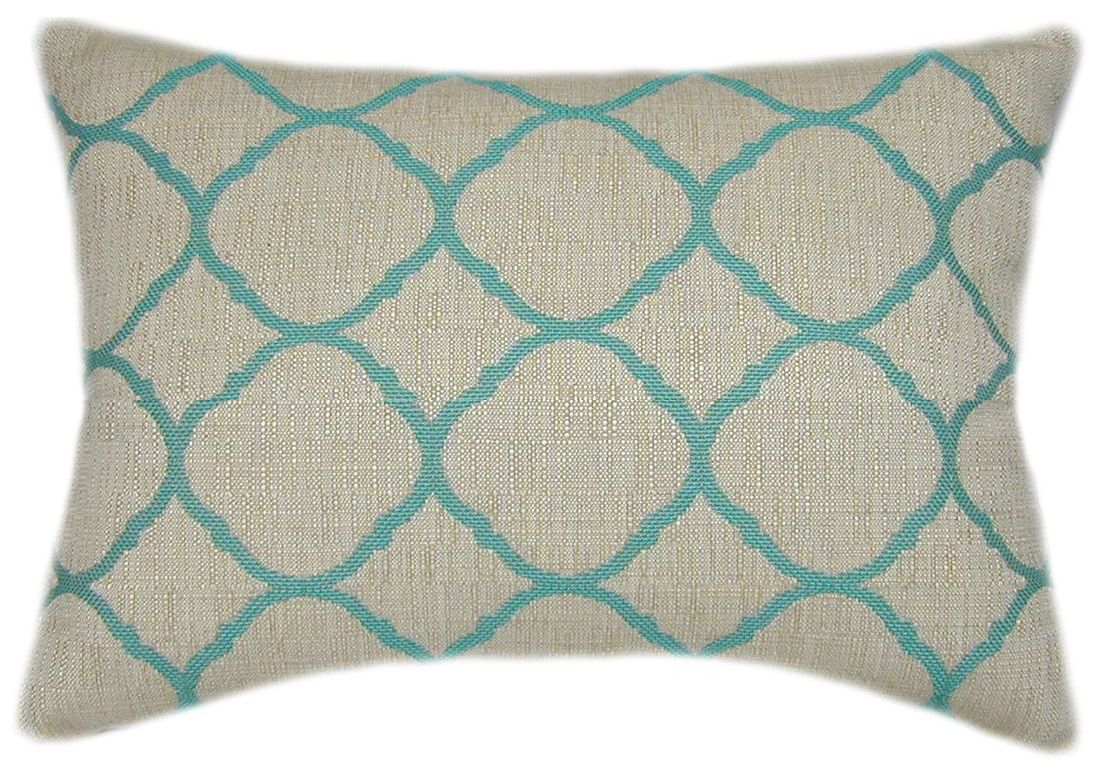 Sunbrella® Accord Jade Indoor/Outdoor Geometric Pillow