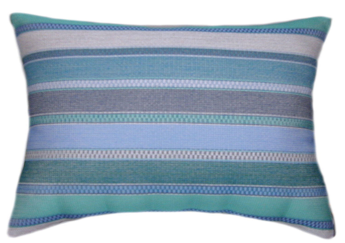 Sunbrella® Ascend Oasis Indoor/Outdoor Striped Pillow