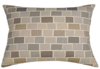 Sunbrella® Blox Slate Indoor/Outdoor Geometric Pillow