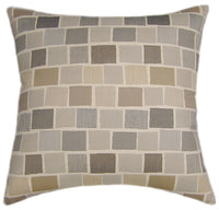 Sunbrella® Blox Slate Indoor/Outdoor Geometric Pillow