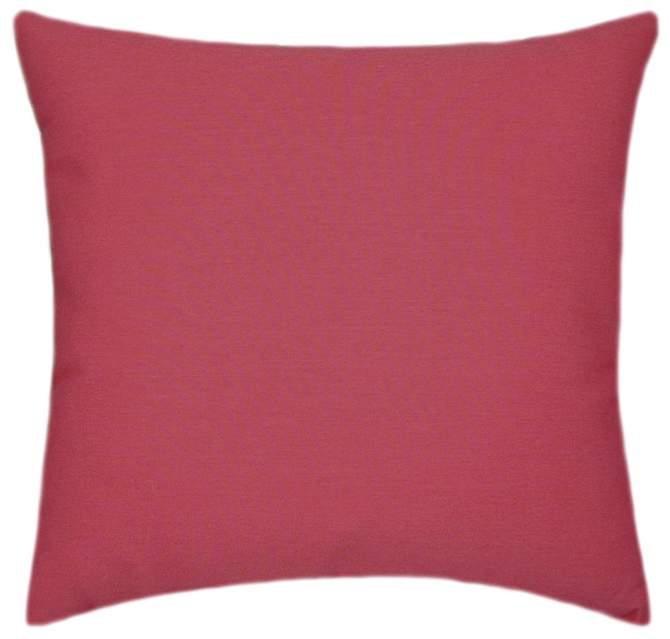 Sunbrella® Canvas Blush Pink/Red Indoor/Outdoor Solid Color Pillow