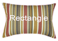 Sunbrella® Brannon Redwood Indoor/Outdoor Striped Pillow