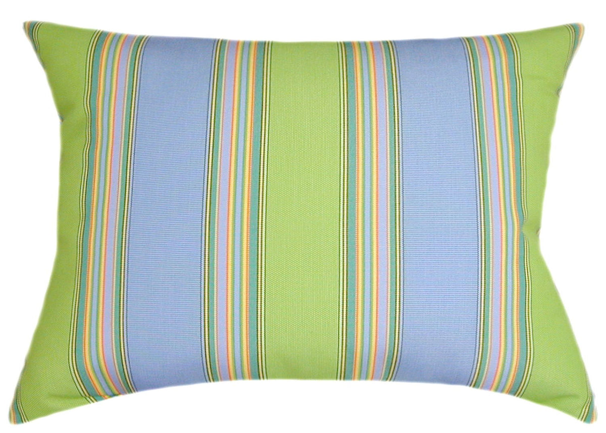 Sunbrella® Bravada Limelite Indoor/Outdoor Striped Pillow