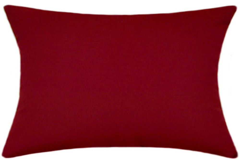 Sunbrella® Canvas Burgundy Indoor/Outdoor Solid Color Pillow