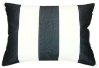 Sunbrella® Cabana Classic Black & White Indoor/Outdoor Striped Pillow