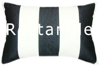 Sunbrella® Cabana Classic Black & White Indoor/Outdoor Striped Pillow