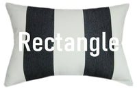 Sunbrella® Cabana Classic Black & White II Indoor/Outdoor Striped Pillow