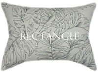 Sunbrella® Calm Graphite Indoor/Outdoor Floral Pillow